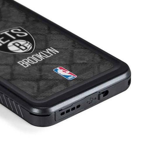NBA Brooklyn Nets Dark Rust Galaxy S24 Waterproof Case