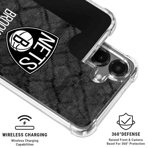 NBA Brooklyn Nets Dark Rust Galaxy S26 Plus Clear Case