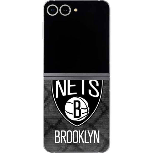 NBA Brooklyn Nets Dark Rust Galaxy Z Flip6 Skin