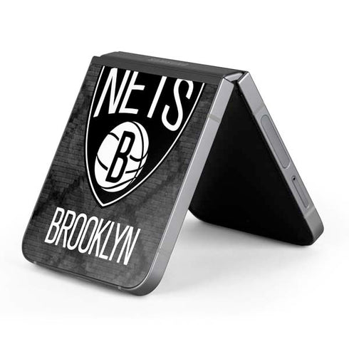 NBA Brooklyn Nets Dark Rust Galaxy Z Flip6 Skin