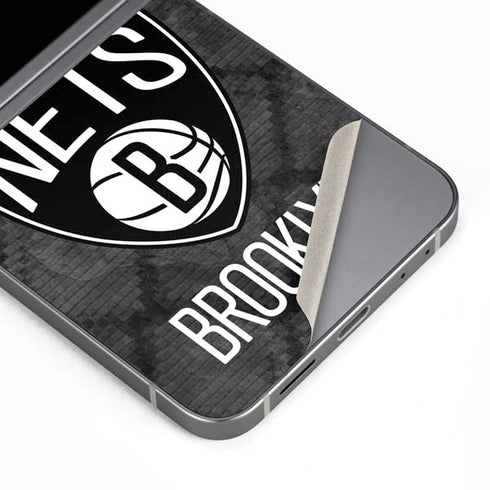 NBA Brooklyn Nets Dark Rust Galaxy Z Flip6 Skin