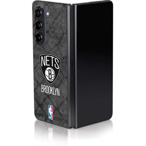 NBA Brooklyn Nets Dark Rust Galaxy Z Fold5 5G Skin