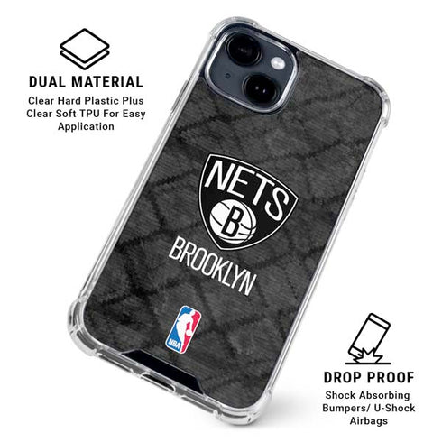 NBA Brooklyn Nets Dark Rust iPhone 15 Clear Case