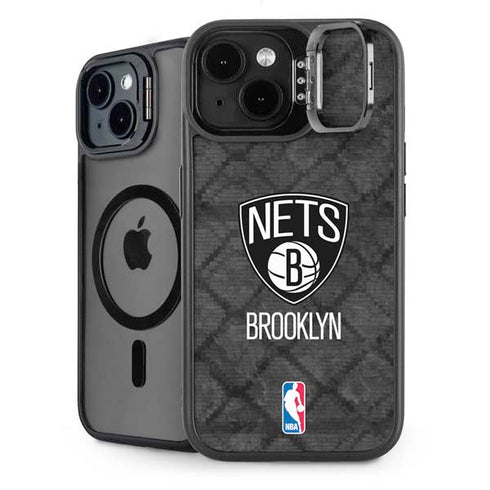 NBA Brooklyn Nets Dark Rust iPhone 15 Plus Kickstand Case