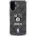 NBA Brooklyn Nets Dark Rust iPhone 16 Plus Clear Case