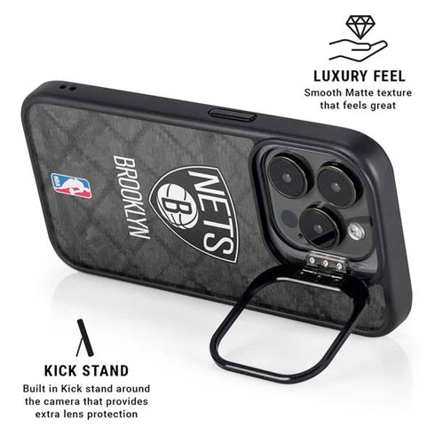 NBA Brooklyn Nets Dark Rust iPhone 16 Pro Kickstand Case