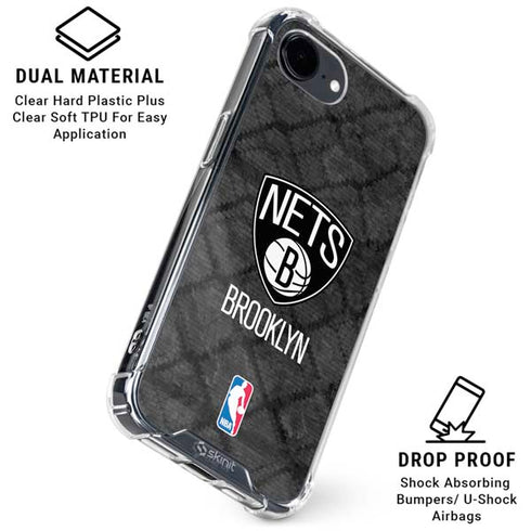 NBA Brooklyn Nets Dark Rust iPhone 16e Clear Case