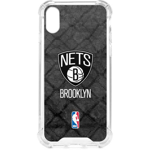 NBA Brooklyn Nets Dark Rust iPhone XS Clear Case