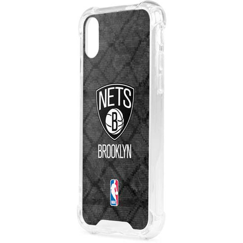NBA Brooklyn Nets Dark Rust iPhone XS Clear Case