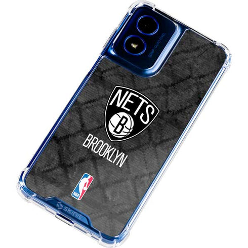 NBA Brooklyn Nets Dark Rust Moto G 5G (2024) Clear Case