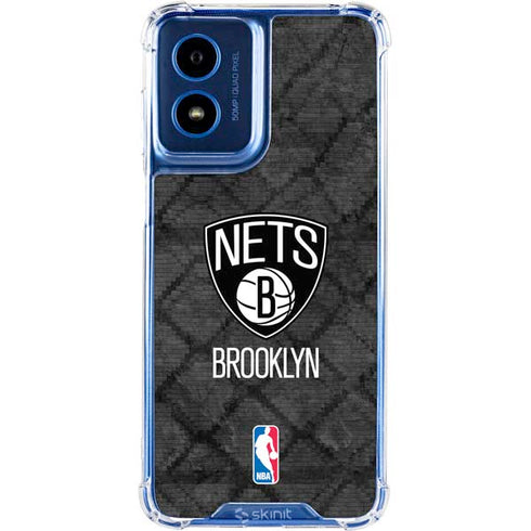 NBA Brooklyn Nets Dark Rust Moto G Play 4G (2024) Clear Case