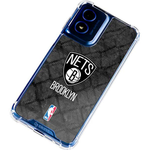 NBA Brooklyn Nets Dark Rust Moto G Play 4G (2024) Clear Case
