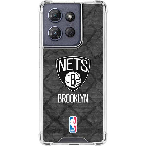NBA Brooklyn Nets Dark Rust Moto G Stylus 5G (2025) Clear Case