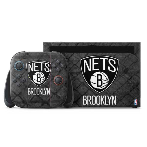 NBA Brooklyn Nets Dark Rust Nintendo Skins