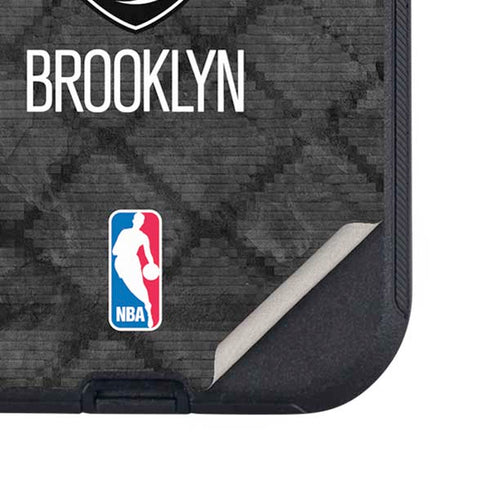NBA Brooklyn Nets Dark Rust Otterbox Defender iPhone Skin
