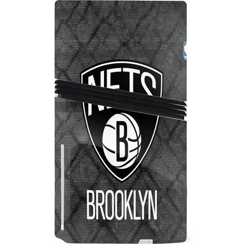 NBA Brooklyn Nets Dark Rust PS5 Pro Disk Bundle Skin