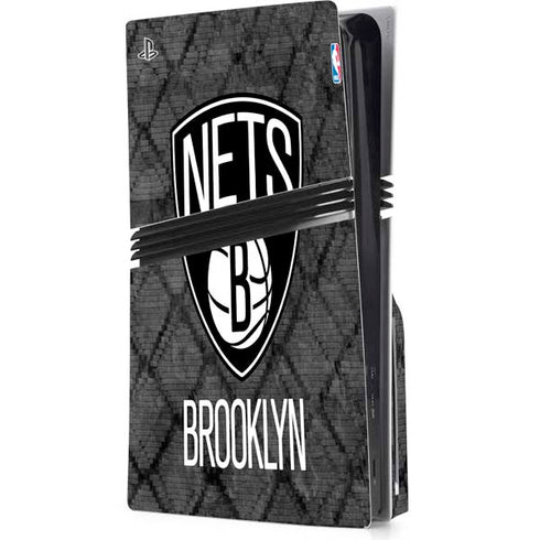 NBA Brooklyn Nets Dark Rust PS5 Pro Disk Console Skin