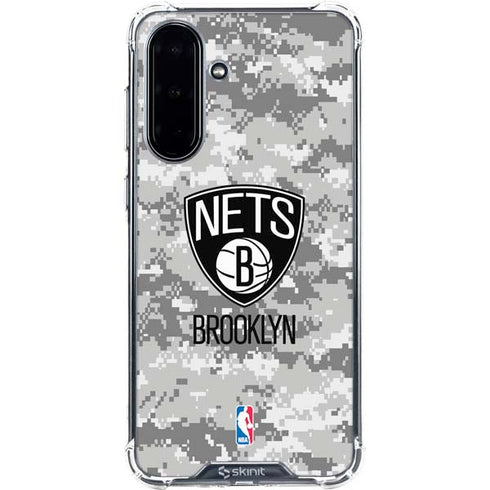 NBA Brooklyn Nets Digi Camo Galaxy A36 5G Clear Case