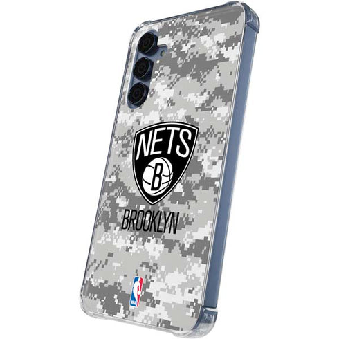NBA Brooklyn Nets Digi Camo Galaxy A55 5G Clear Case