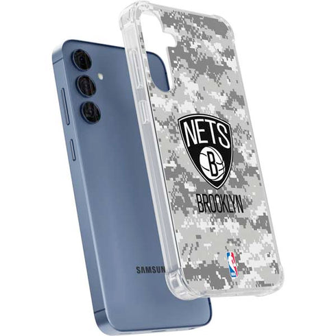 NBA Brooklyn Nets Digi Camo Galaxy A55 5G Clear Case