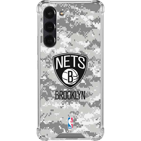 NBA Brooklyn Nets Digi Camo Galaxy S24 FE Clear Case