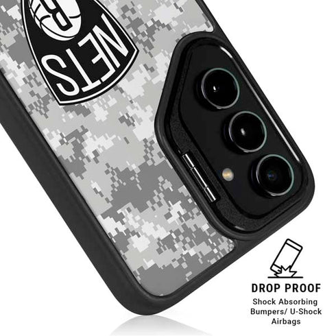 NBA Brooklyn Nets Digi Camo Galaxy S25 Ultra Kickstand Case