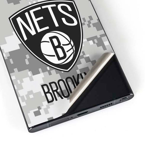 NBA Brooklyn Nets Digi Camo Galaxy S24 Ultra Skin