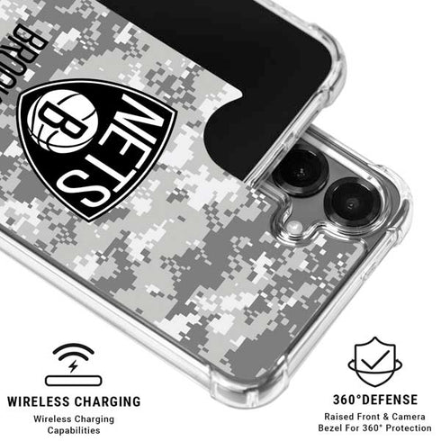 NBA Brooklyn Nets Digi Camo Galaxy S26 Clear Case