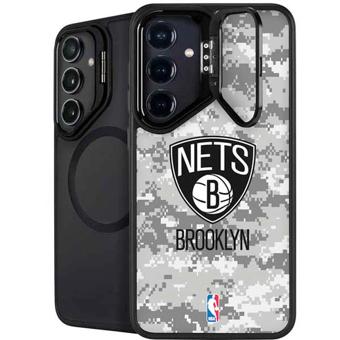 NBA Brooklyn Nets Digi Camo Galaxy S26 Kickstand Case