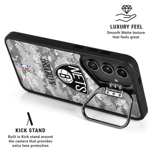 NBA Brooklyn Nets Digi Camo Galaxy S26 Kickstand Case