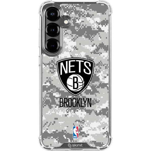 NBA Brooklyn Nets Digi Camo Galaxy S26 Plus Clear Case