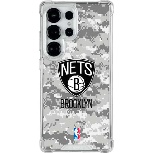NBA Brooklyn Nets Digi Camo Galaxy S26 Ultra Clear Case