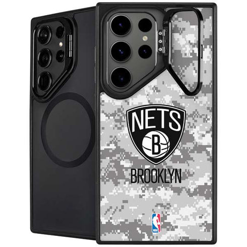 NBA Brooklyn Nets Digi Camo Galaxy S26 Ultra Kickstand Case