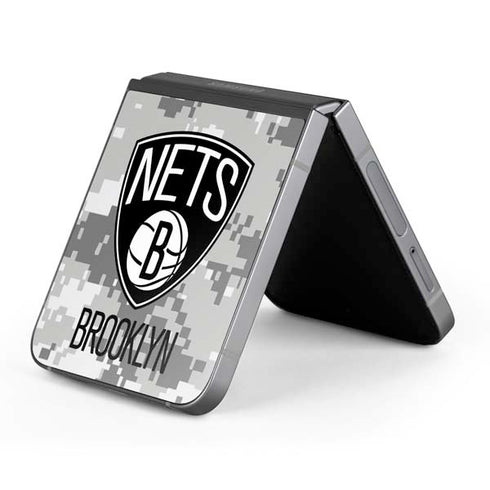 NBA Brooklyn Nets Digi Camo Galaxy Z Flip6 Skin