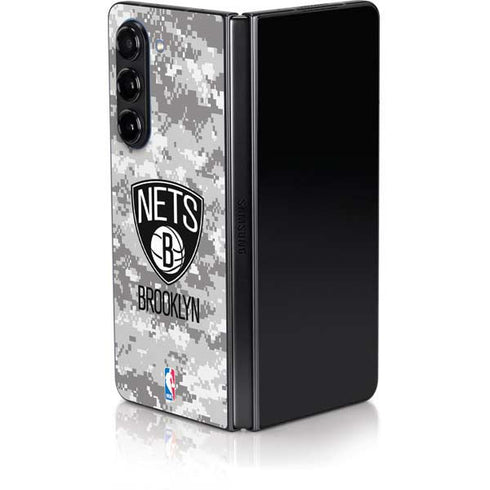 NBA Brooklyn Nets Digi Camo Galaxy Z Fold5 5G Skin