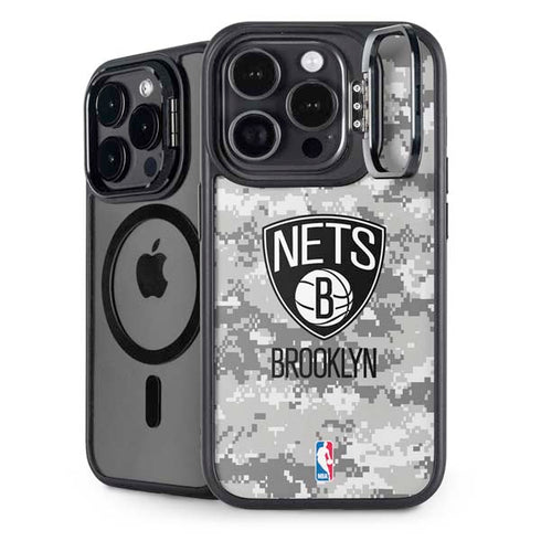 NBA Brooklyn Nets Digi Camo iPhone 13 Pro Max Kickstand Case