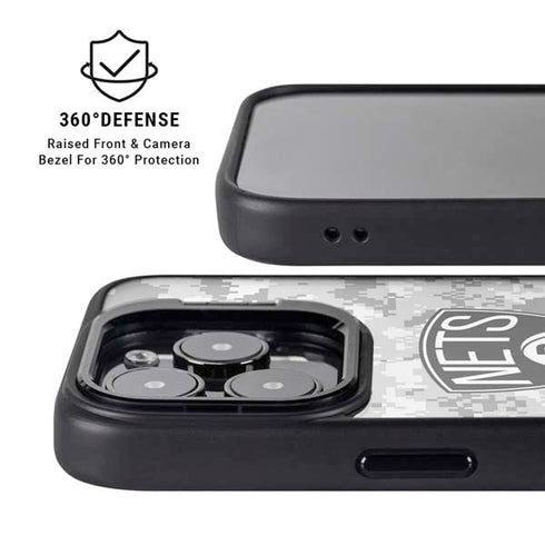 NBA Brooklyn Nets Digi Camo iPhone 14 Pro Max Kickstand Case