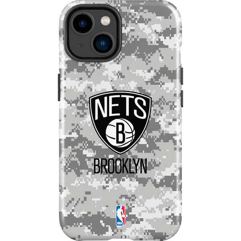 NBA Brooklyn Nets Digi Camo iPhone 15 Impact Case