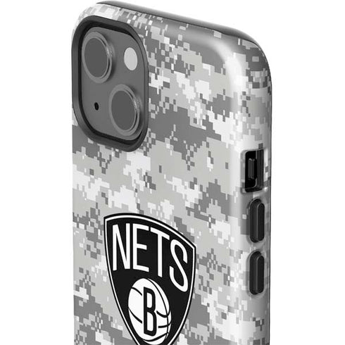 NBA Brooklyn Nets Digi Camo iPhone 15 Impact Case