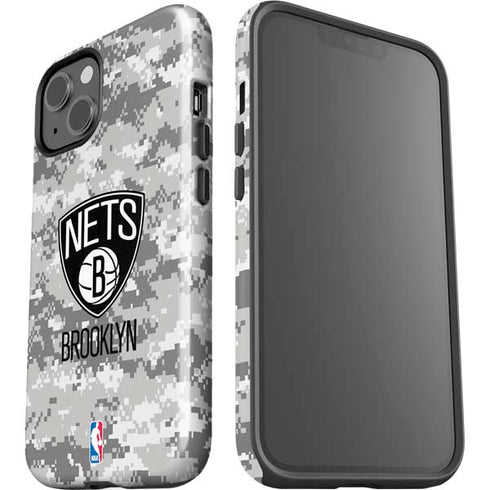 NBA Brooklyn Nets Digi Camo iPhone 15 Impact Case