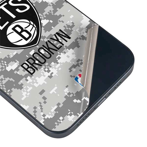 NBA Brooklyn Nets Digi Camo iPhone 15 Skin