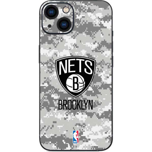 NBA Brooklyn Nets Digi Camo iPhone 15 Skin