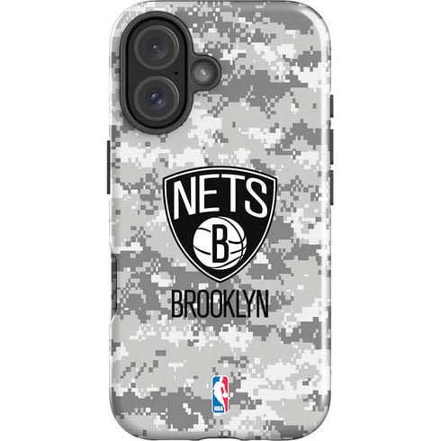 NBA Brooklyn Nets Digi Camo iPhone 16 Plus Impact Case