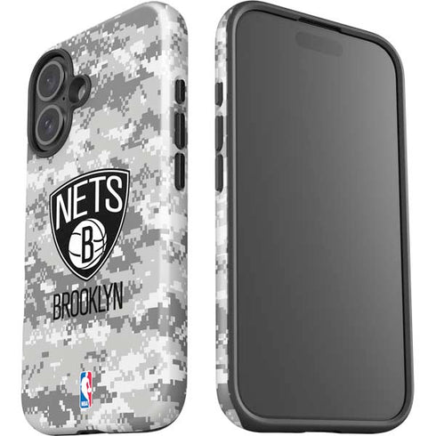 NBA Brooklyn Nets Digi Camo iPhone 16 Plus Impact Case