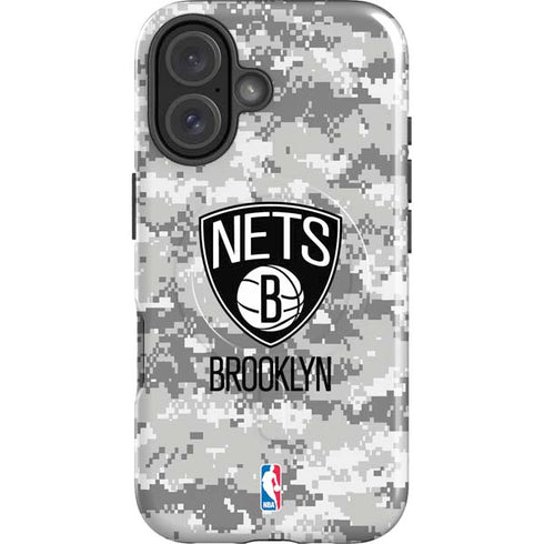 NBA Brooklyn Nets Digi Camo iPhone 16 Plus Magsafe Impact Case