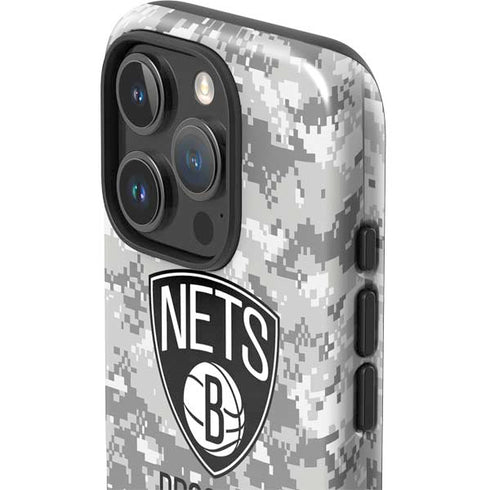 NBA Brooklyn Nets Digi Camo iPhone 16 Pro Impact Case