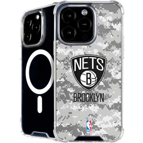 NBA Brooklyn Nets Digi Camo iPhone 16 Pro MagSafe Case