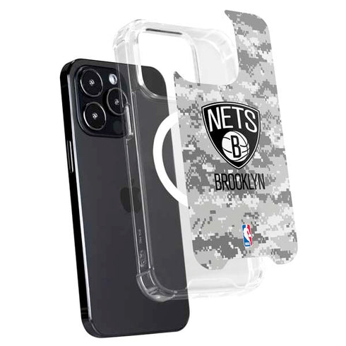 NBA Brooklyn Nets Digi Camo iPhone 16 Pro MagSafe Case