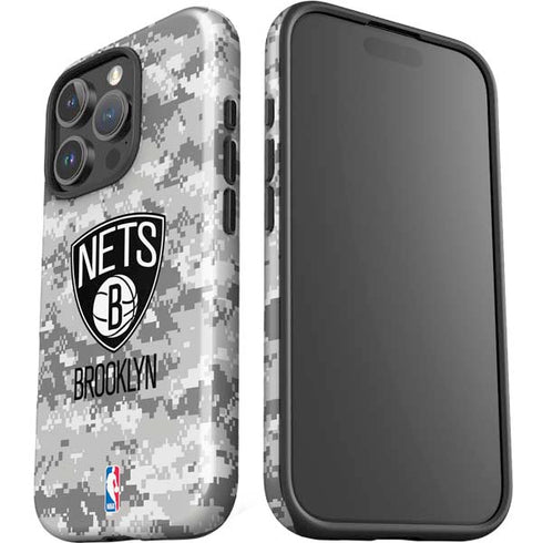 NBA Brooklyn Nets Digi Camo iPhone 16 Pro Max Impact Case