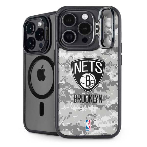 NBA Brooklyn Nets Digi Camo iPhone 16 Pro Max Kickstand Case